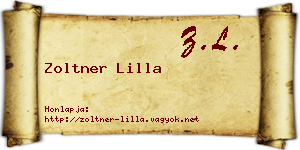Zoltner Lilla névjegykártya